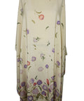 0scar de la Renta border print silk crepe de chine