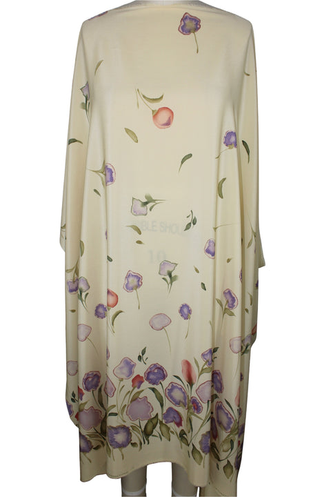 0scar de la Renta border print silk crepe de chine