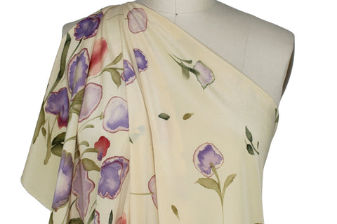 0scar de la Renta border print silk crepe de chine