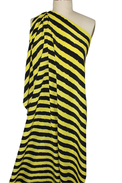 0scar striped silk crepe de chine