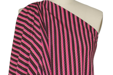 Foulard stripe panel silk