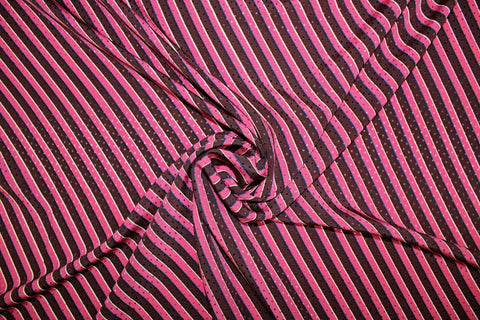 Foulard stripe panel silk