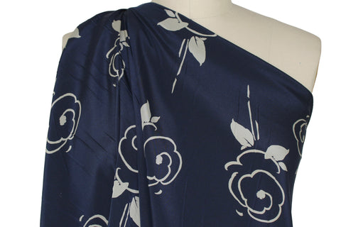 0scar de la Renta rose print silk
