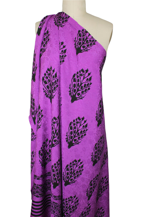 Bushes and Borders Jacquard - Aster/Black