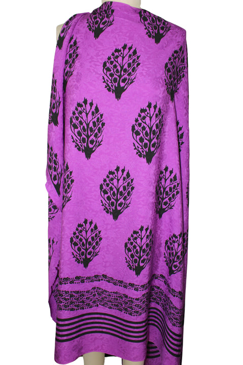 Bushes and Borders Jacquard - Aster/Black
