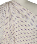 0scar tiny dot print silk in purple on ivory