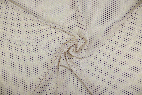 0scar tiny dot print silk in purple on ivory
