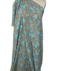 Floral/vine print silk crepe de chine