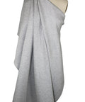 A light gray and white heather knit cotton double cloth