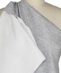 A light gray and white heather knit cotton double cloth