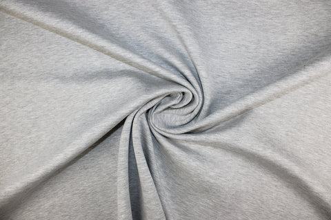 A light gray and white heather knit cotton double cloth