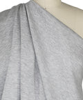 A light gray and white heather knit cotton double cloth