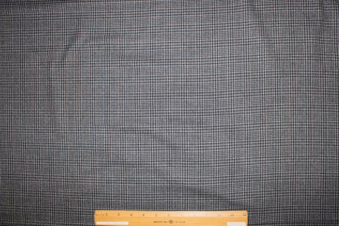 Glen Plaid Cotton Flannel - Gray/Black