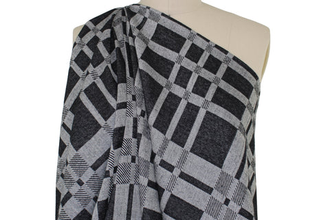 Reversible Plaid Cotton Flannel - Black/Gray