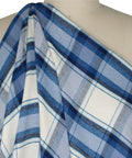Plaid cotton flannel double cloth