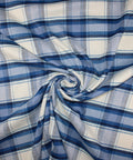 Plaid cotton flannel double cloth