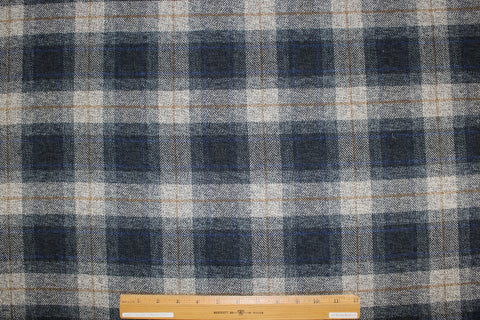Japanese Plaid Beefy Flannel - Blues/Browns