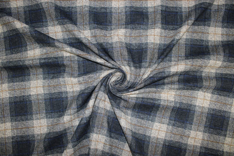 Japanese Plaid Beefy Flannel - Blues/Browns