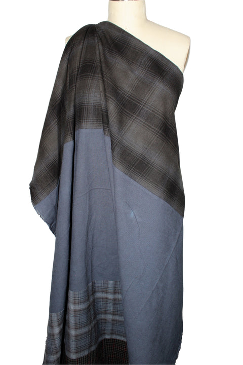 Beefy Cotton Panel Patchwork - Blues/Browns