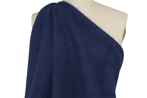 Cotton Sherpa Knit - Navy Blue