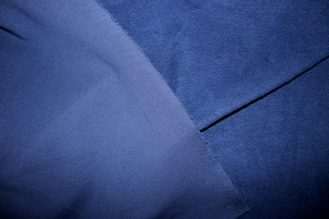Cotton Sherpa Knit - Navy Blue