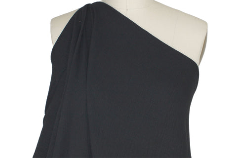 Italian Cotton Gauze Double Cloth - Black