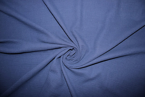 Italian Cotton Gauze Double Cloth - Deep Navy Blue