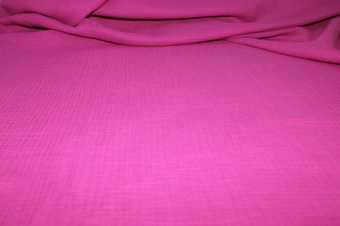 1 1/2 yards of Italian Cotton Gauze Double Cloth - Magenta - AS IS