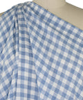 Gingham check double cotton gauze