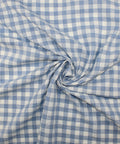Gingham check double cotton gauze