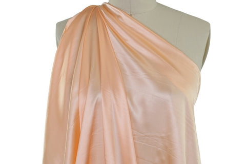 NY Designer Silk Charmeuse - Peach Sorbet