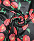 Poppy print silk charmeuse