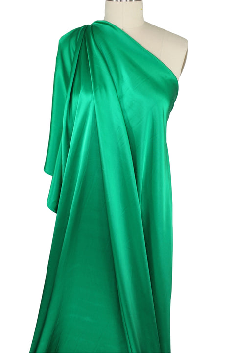 Wide NY Designer Silk Charmeuse - Kelly Green Gorgeous Fabrics Wide NY Designer Silk Charmeuse - Kelly Green Gorgeous Fabrics