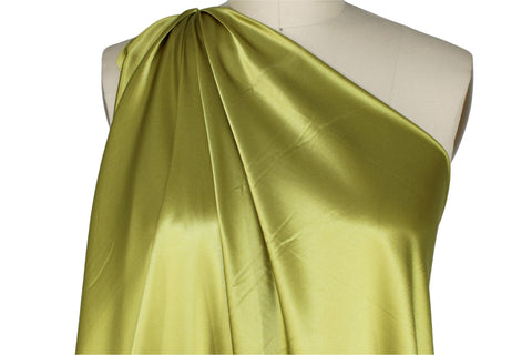Wide Silk Charmeuse - Chartreuse