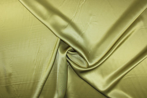 Wide Silk Charmeuse - Chartreuse