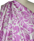 Floral print silk charmeuse