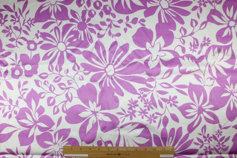 Floral print silk charmeuse