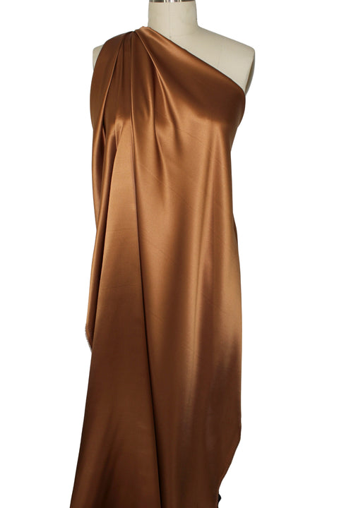 Brown silk charmeuse