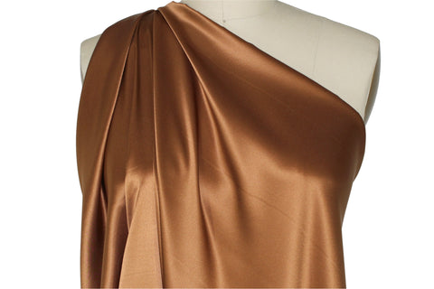 Brown silk charmeuse