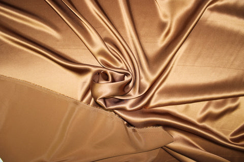Brown silk charmeuse