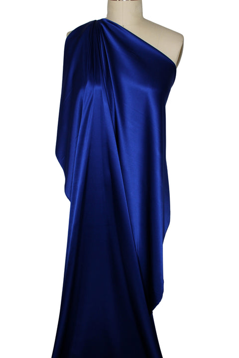 Royal blue stretch silk charmeuse