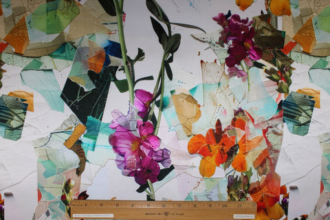 Floral digital print silk