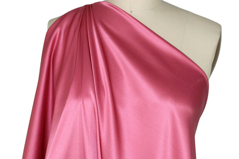 Stretch silk charmeuse in pink