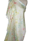Floral pastel silk charmeuse