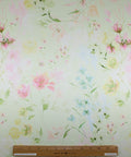 Floral pastel silk charmeuse