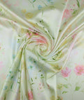 Floral pastel silk charmeuse