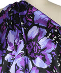 0scar de la Renta purple floral silk