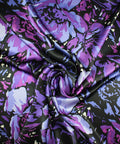 0scar de la Renta purple floral silk