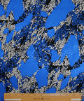 0scar de la renta abstract silk jacquard in blues