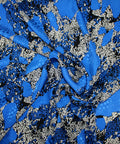 0scar de la renta abstract silk jacquard in blues